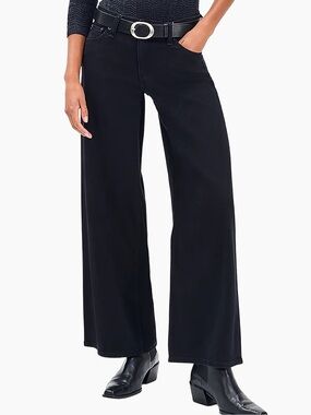 NWT Rag & Bone Aiden Low Rise Wide Leg Vintage Stretch Black Jeans 29